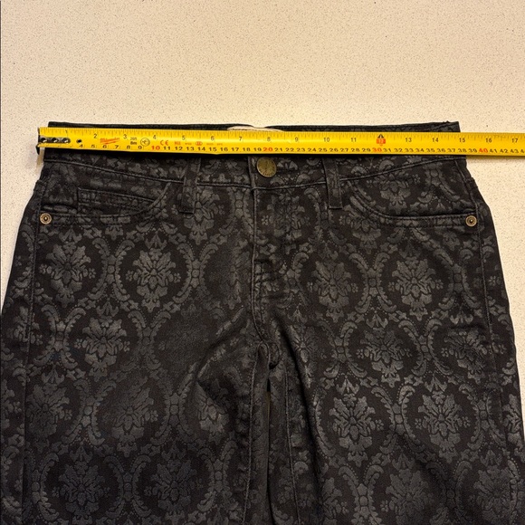 Current/Elliott The Ankle Skinny Black Brocade 26 - Picture 10 of 16